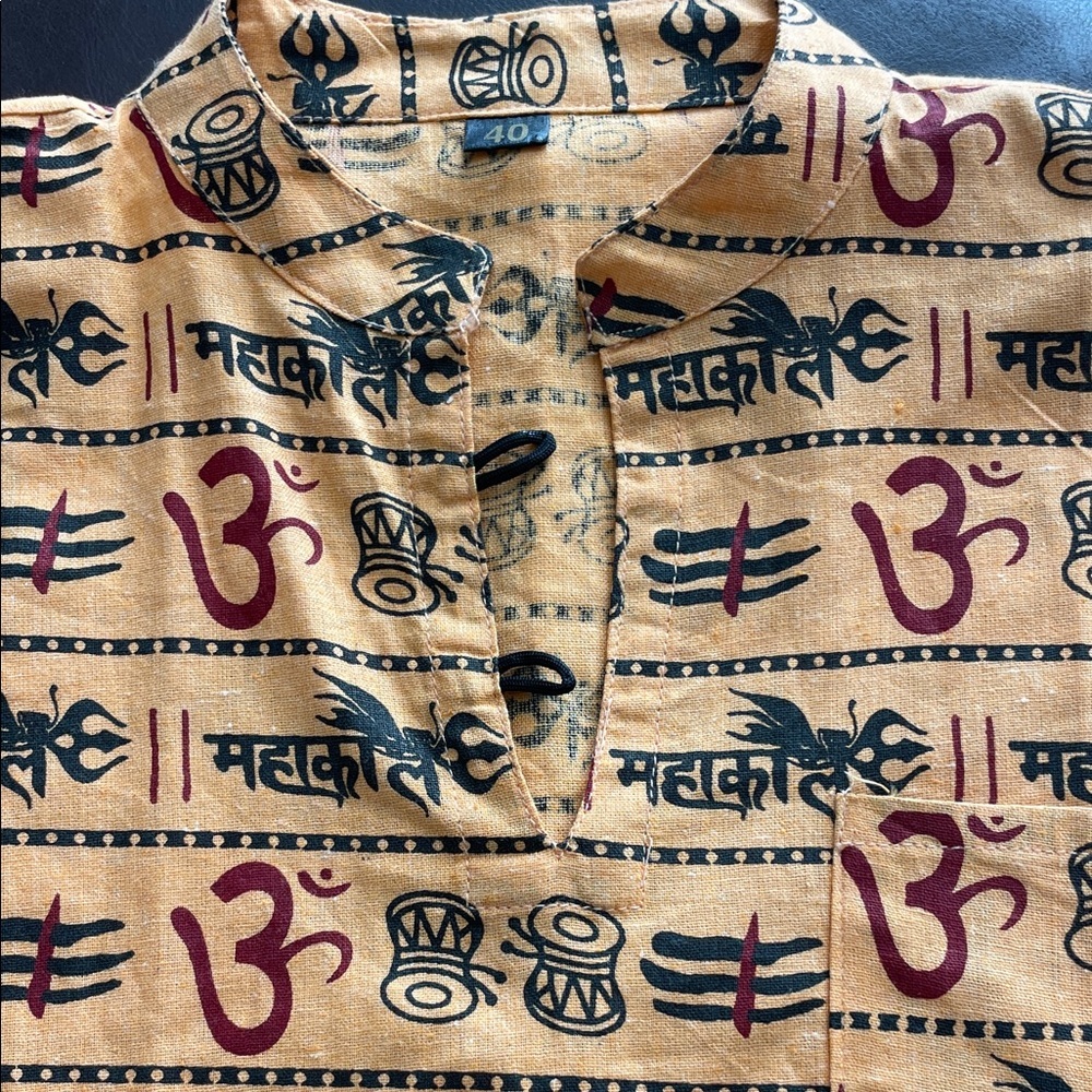 Orange Printed Women's Top